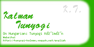 kalman tunyogi business card